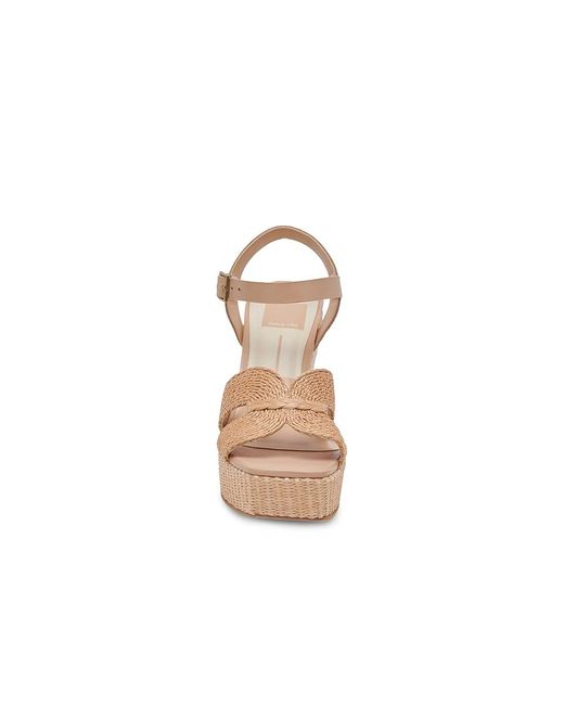 Dolce Vita Black Cale (Lt Natural Raffia) Sandals