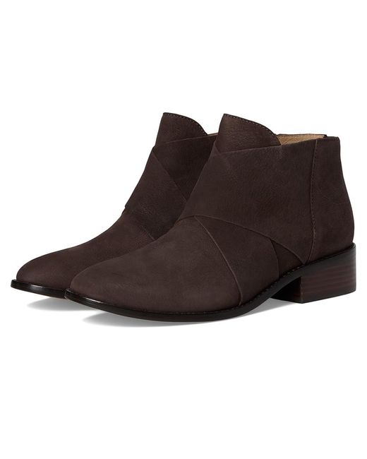 Eileen Fisher Black Span Bootie Boots, Leather