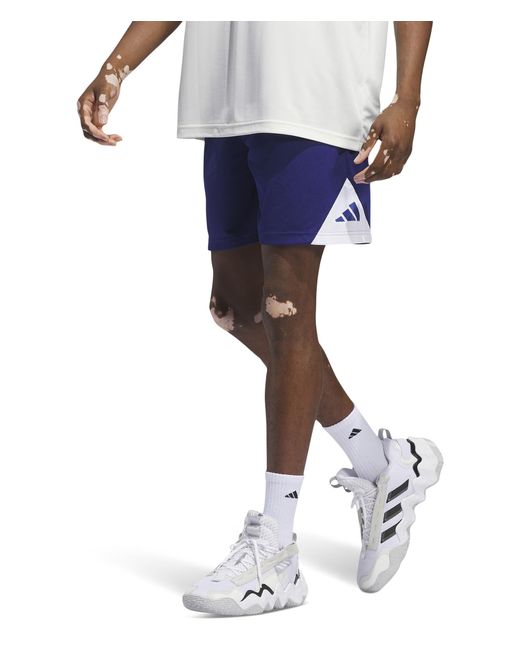 Adidas Blue Basketball Badge Of Sport 9 Shorts for men