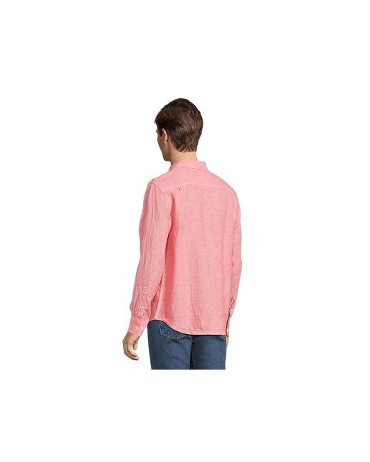 Tommy Bahama Red Long Sleeve Paradise Breezer T Shirt, Linen for men