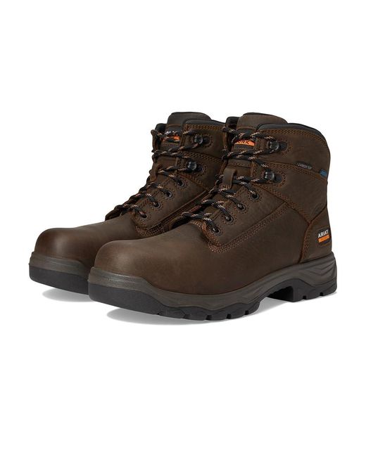 Ariat Brown Turbo Duratread 6 Waterproof Carbon Toe Work Boots Cowboy Boots 7.5 D for men