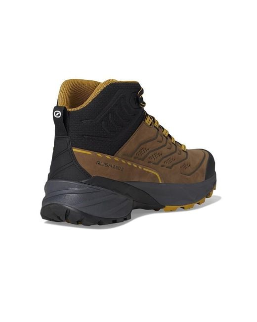 SCARPA Black Rush 2 Pro Mid Gtx Climbing Shoes/Sulphur Eu 41.5 (Us 8.5) D for men