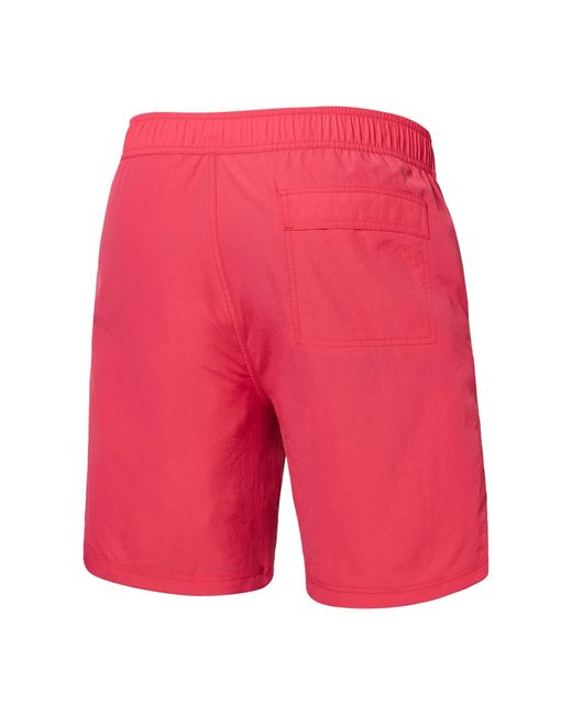 Saxx Underwear Co. Red Go Coastal 2-n-1 7 Short With Droptemp Hydro Liner for men