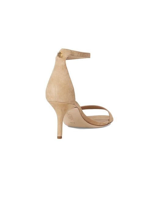 Ralph Lauren Black Allie Mid-Heel Suede Sandals Sandals 11 B