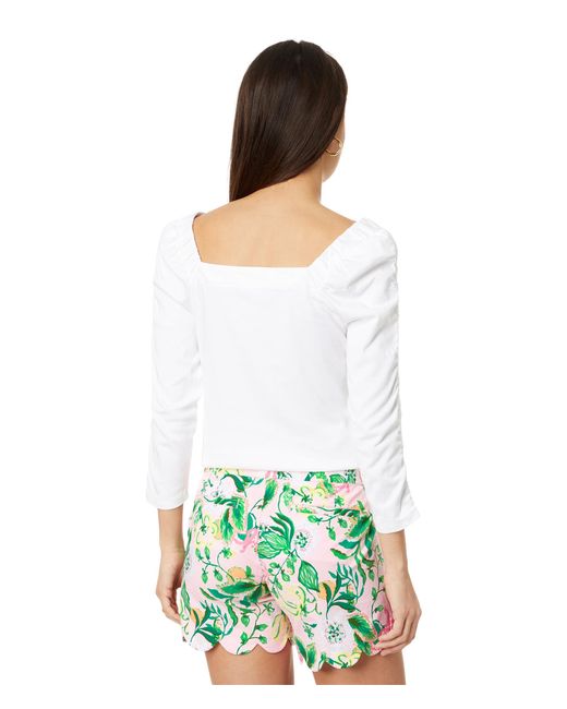 Lilly Pulitzer White Buttercup Stretch Shorts