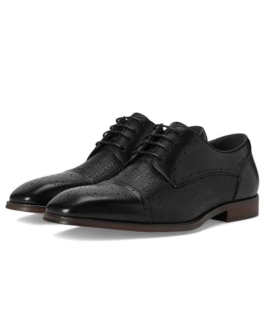 C0001104-7960 Perforated Cap toe lace up- Black