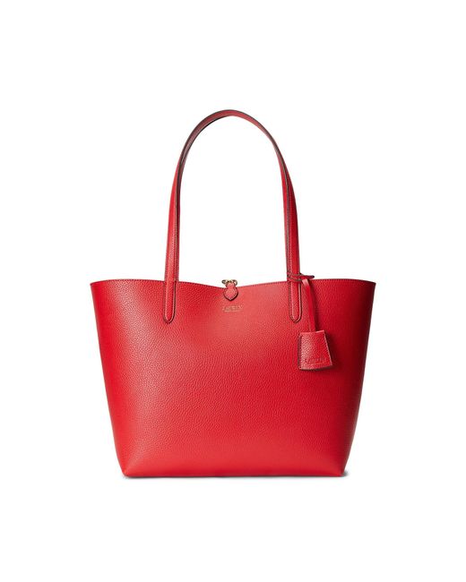 Lauren by Ralph Lauren Red Faux-leather Large Reversible Tote Bag