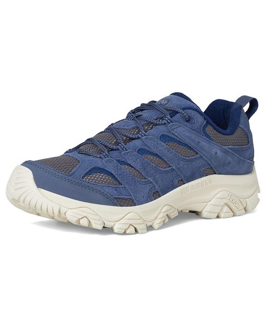 Merrell Blue Moab 3 Shoes, Leather/Suede/Textile for men