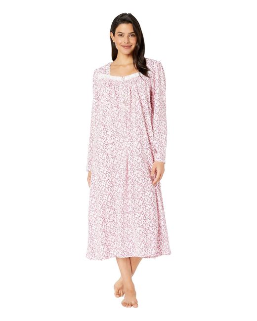 Eileen West Cotton Peached Jersey Long Sleeve Ballet Nightgown