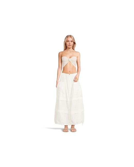 Free People Black Eloise Maxi Skirt Skirt Sm 4-6) Cotton