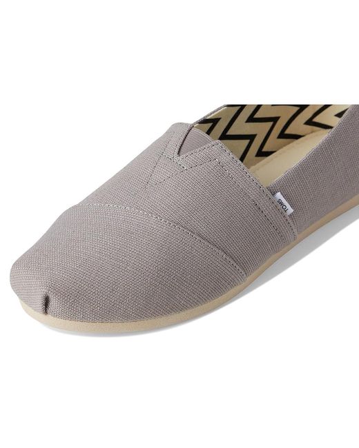 TOMS Gray Classic Alpargata With Heritage Canvas Slip On Shoes 5.5 B