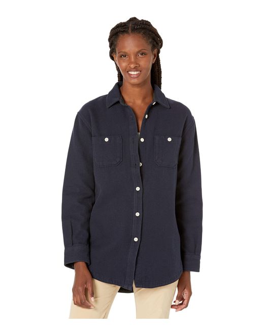 The North Face Valley Twill Flannel Shirt in Navy (Blue) - Lyst