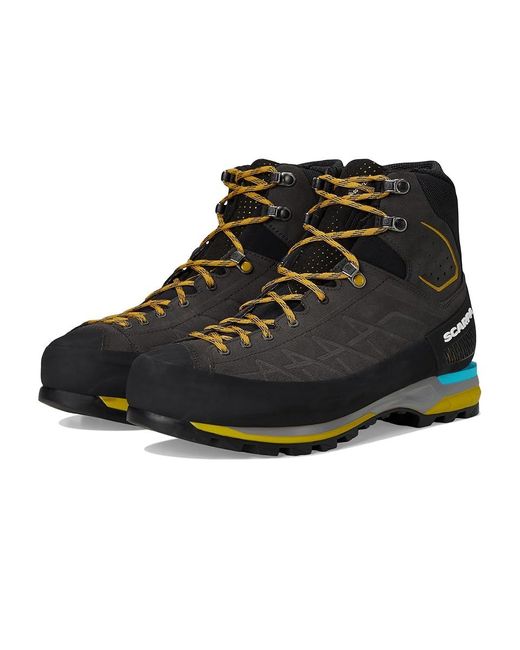 SCARPA Black Zodiac Tech Gtx Boots Anthracite/Sulphur Eu 39.5 (Us 7) D for men