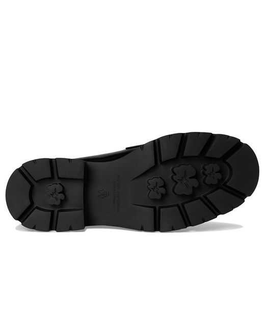 Stuart Weitzman Black Hudson Lite Loafer Dress Sandals, Leather