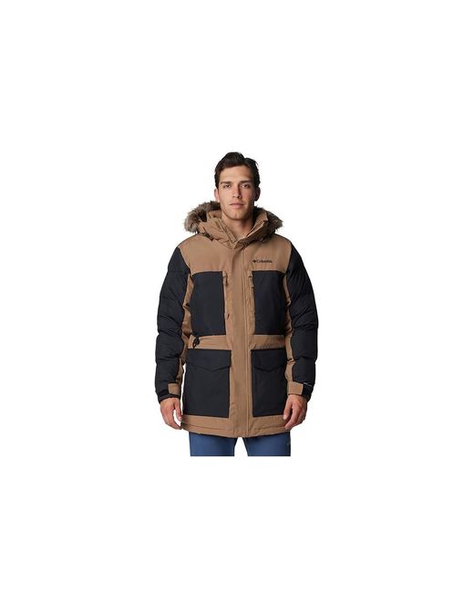 Columbia Black Marquam Peak Fusiontm Ii Parka Jacket Delta/ Cotton/Faux Fur/Polyester for men