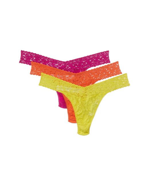 Hanky Panky Multicolor Breathe Natural Thong 3-pack