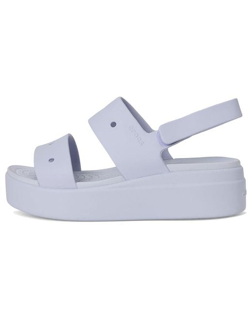 CROCSTM Blue Brooklyn 4U Low Wedges Sandals, Synthetic