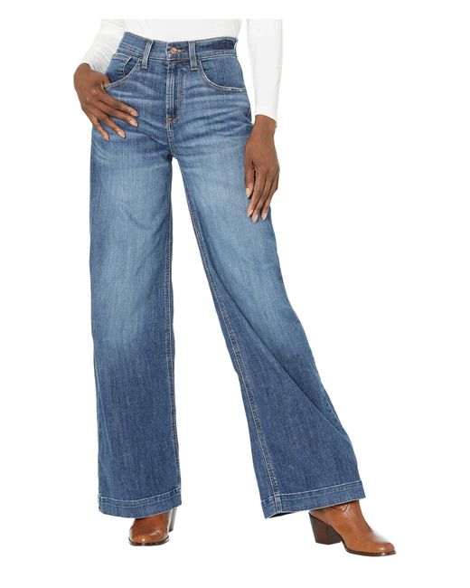 Ariat Ultra High-rise Jazmine Wide Leg Jeans In Canadian in Blue | Lyst