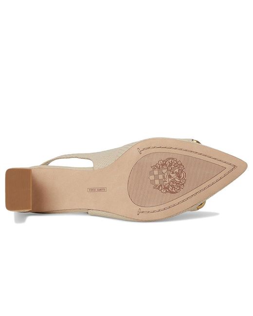 Vince Camuto Natural Hamden Chain Link Slingback Pumps Shoes, Leather