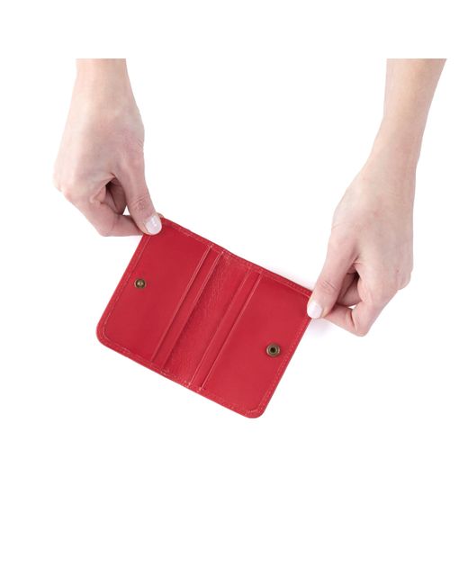 Hobo International Red Jill Mini Card Case