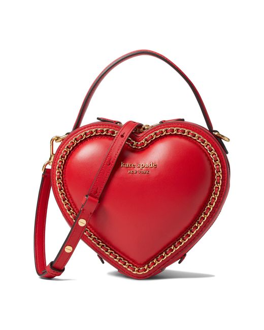 Kate Spade Amour 3-d Heart Crossbody in Red | Lyst