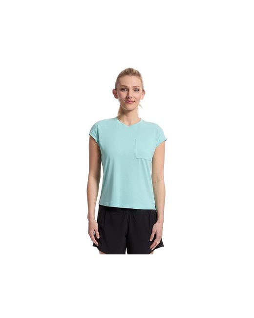 Columbia Blue Boundless Trektm Short Sleeve T-Shirts Clothing, Elastane/Polyester