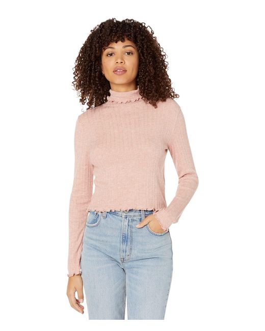 Madewell Soju Crop Turtleneck Solid in Blue Lyst