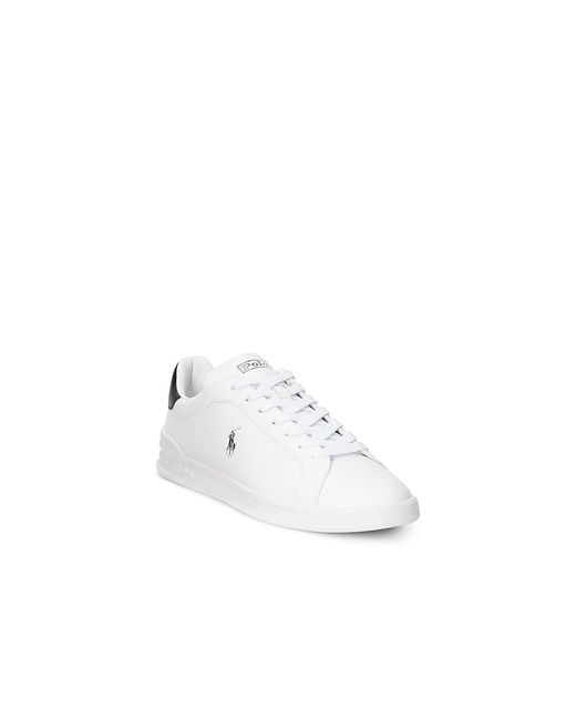 Polo Ralph Lauren White Heritage Court Ii Leather Sneaker