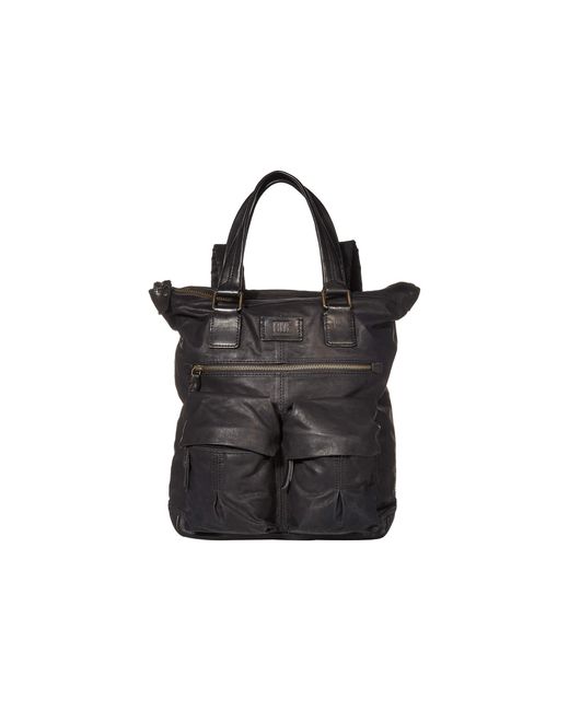 frye black backpack