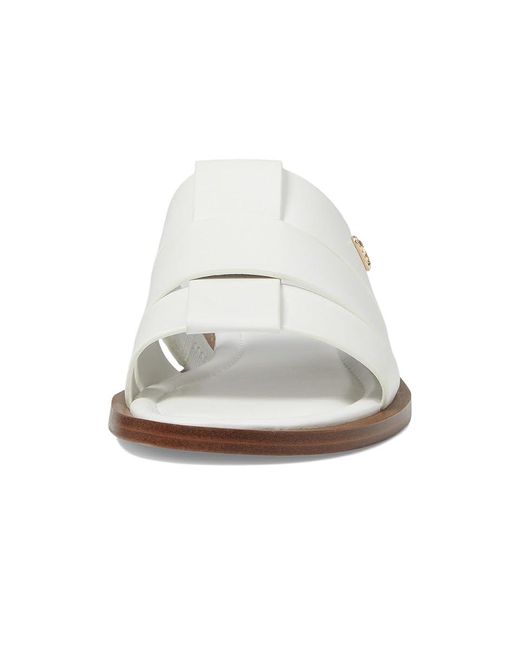 MICHAEL Michael Kors White Ryland Flat Slide (Optic) Sandals
