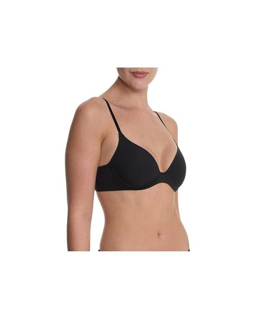 Natori Black Soft Focus Convertible Demi T-Shirt Bra Bra, Elastane/Nylon