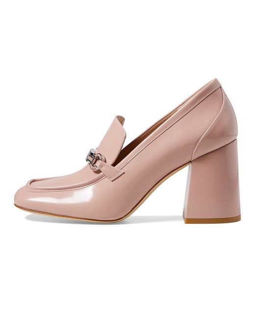 Stuart Weitzman Pink Signature 85 Loafer High Heels, Leather