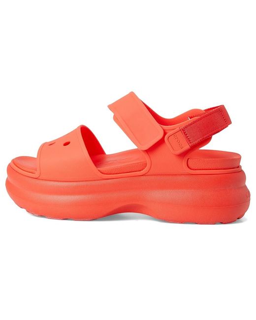 CROCSTM Red Soho Y Strap Sandals Dress Sandals, Synthetic