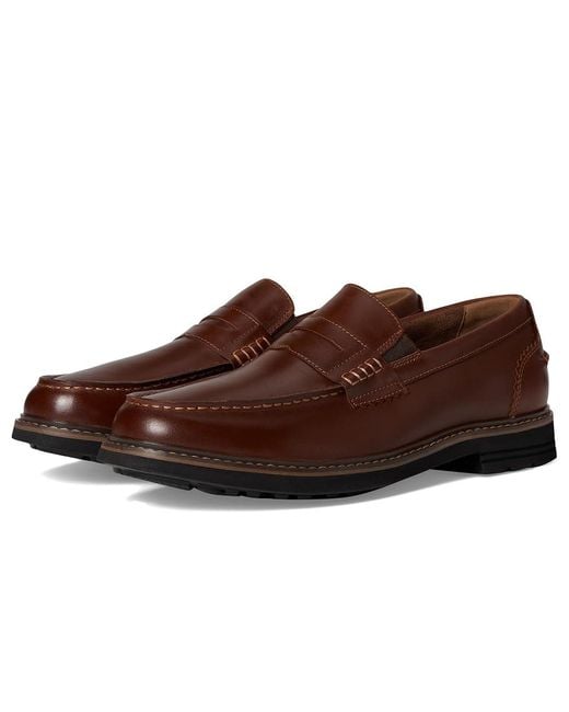 Nunn Bush Brown Odin Ii Moc Toe Penny Loafer Lightweight And Comfortable Slip-On Shoes 8 W (Ee) Leather for men