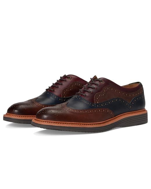 Johnston & Murphy Brown Upton 175Th Wingtip Slip On Shoes Tan/ Oiled American Full Grain 13 M (D) for men