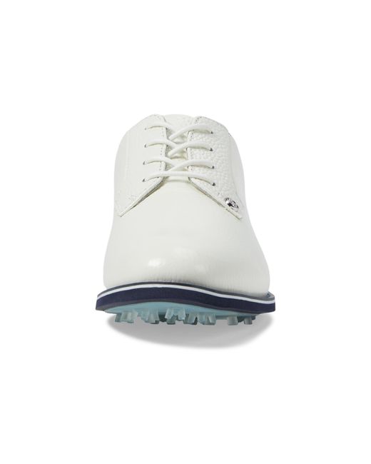 G/FORE White Gallivanter Pebble Leather Golf Shoes