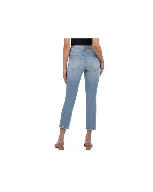 Kut From The Kloth Black Rachael High Rise Fab Ab Mom Regular Hem Jeans 6, Cotton/Denim/Spandex