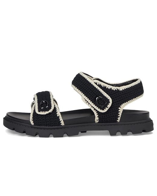 COACH Black Flat Sandals