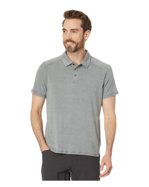 L.L. Bean Gray Tropicwear Comfort Short Sleeve Polo for men