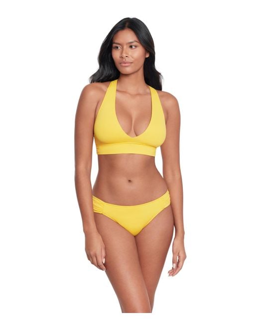 Lauren by Ralph Lauren Orange Beach Club Solids Twist X Back Bikini Top