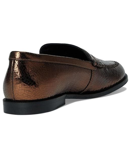 Free People Black Blanket Stitch Loafers Shoes, Leather/Rubber