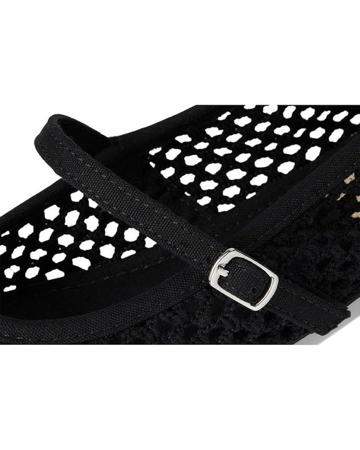 MIA Black Mle-Kora Flat Shoes, Leather/Polyester