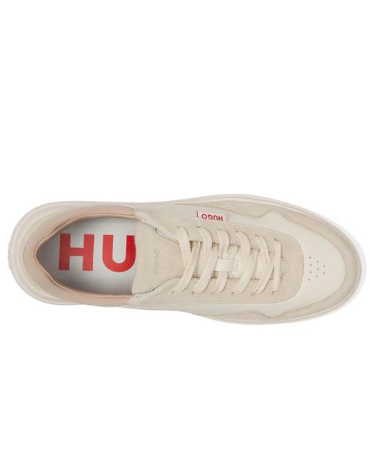 HUGO White Blake Cupsole Smooth Sneakers for men