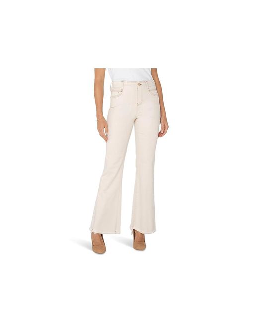Liverpool Los Angeles Black Gia Glider Pull-On Flare With Forward Side Seam Clothing 10, Cotton/Denim/Elastane