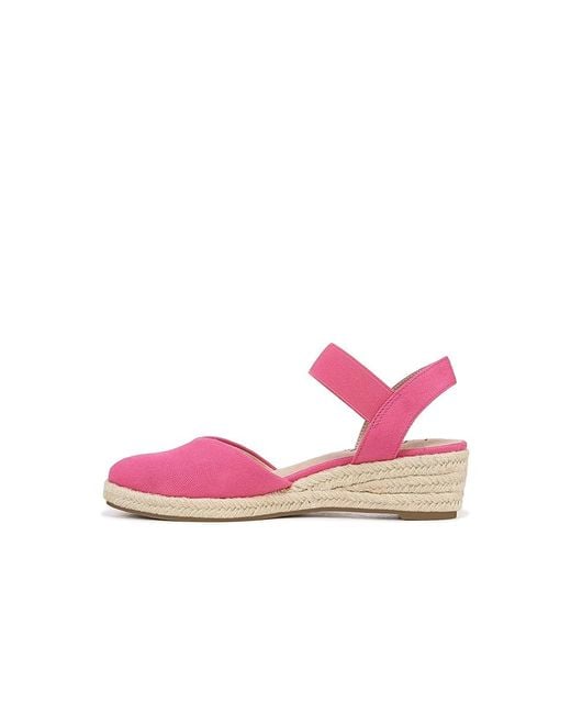 LifeStride Pink Kimmie Wedge Espadrilles (French) Shoes
