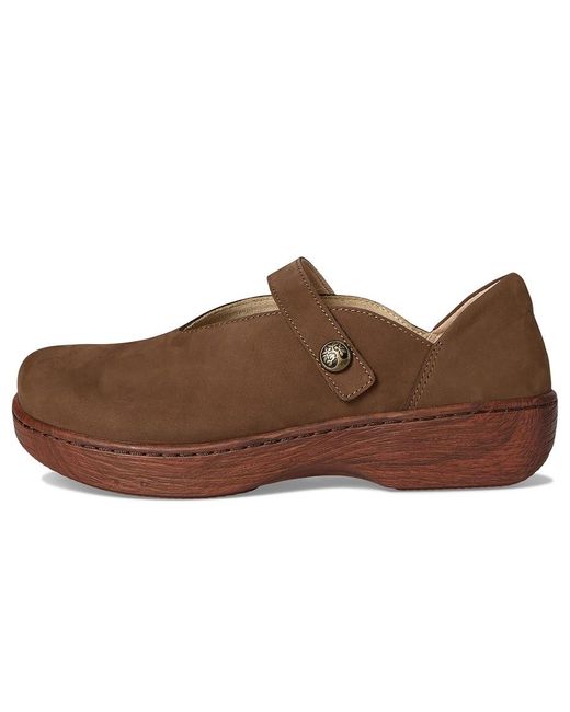 Alegria Brown Ophelia Flat Shoes, Leather