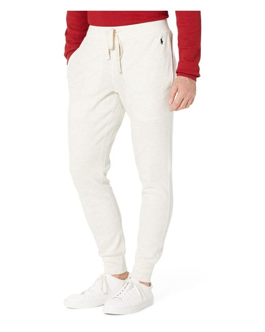Polo Ralph Lauren Midweight Waffle Solid Jogger Pants in White for Men |  Lyst
