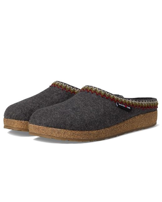 Haflinger Black Zig Zag Shoes, Textile