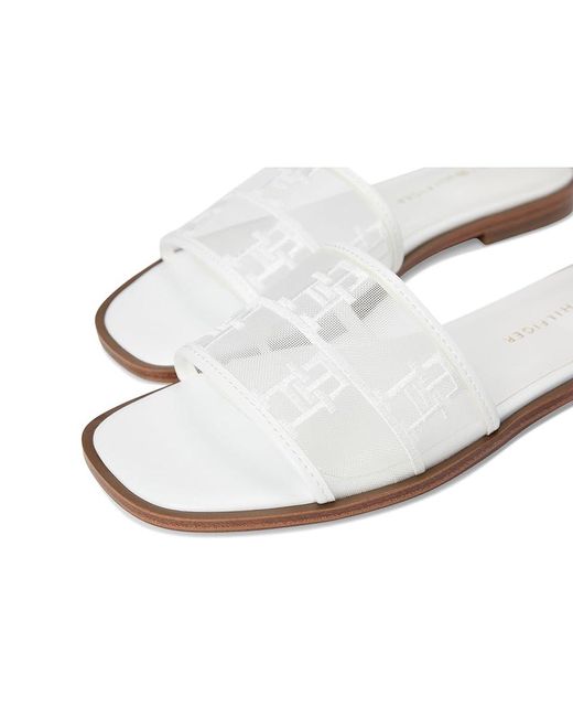 Tommy Hilfiger White Tesia Sandals, Synthetic