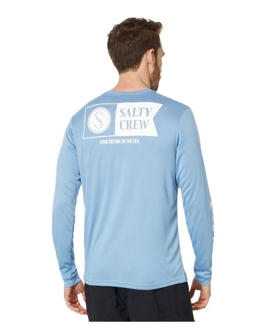 Salty Crew Blue Alpha Long Sleeve Sunshirt for men
